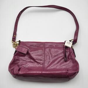 Coach Dark Rasberry Patent Leather Mia Shoulder Bag D1076-15728 ~ NWT